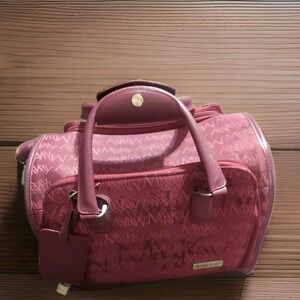 Vintage Mary Kay Travel Consultant Maroon Makeup Bag Tote Carry On Organizer
